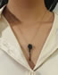Fashion Black Alloy Drip Oil Rose Necklace