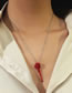 Fashion Black Alloy Drip Oil Rose Necklace