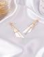 Fashion Grey Alloy Geometric Tassel Triangle Earrings
