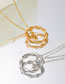 Fashion Gold Alloy Diamond Twist Round Necklace
