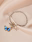 Fashion 18# Alloy Drip Oil Butterfly Ot Buckle Bracelet