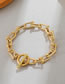 Fashion 10# Alloy Diamond Heart Chain Bracelet