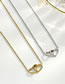 Fashion Silver-2 Titanium Steel Heart Necklace