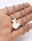 Fashion Single Fox Pendant Necklace Stainless Steel Little Fox Necklace