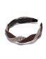 Fashion Mixed Color Fabric Houndstooth Woven Wide Brim Headband