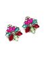 Fashion Gookin Alloy Diamond Flower Stud Earrings