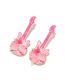 Fashion Pink Alloy Drip Oil Butterfly Guitar Stud Earrings