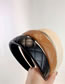 Fashion Coffee Color Pu Rhombus Wide-brimmed Headband