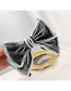 Fashion Black Pearl Trim Double Bow Hair Clip