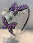 Fashion Colorful Crystal Three-dimensional Butterfly Headband
