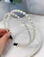 Fashion White Pearl Gold Bead Beaded Double Layer Headband