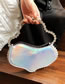 Fashion Silver Pu Diamond-studded Patent Leather Laser Handbag