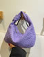 Fashion Purple Pu Woven Large Capacity Tote Bag