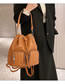 Fashion Black Pu Drawstring Large Capacity Backpack