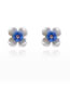 Fashion Silver Alloy Contrasting Flower Stud Earrings
