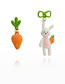 Fashion A Pair Of Ear Clips (triangular Clips) Alloy Carrot Bowknot Rabbit Asymmetric Ear Clip Earrings