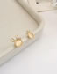 Fashion Gold Alloy Diamond Rabbit Carrot Asymmetric Stud Earrings