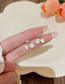 Fashion Pink Alloy Diamond Cat Eye Cherry Stud Earrings