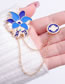 Fashion 2# Alloy Dripping Flower Chain Brooch