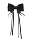 Fashion C Black Mesh Ribbon Bow Hair Clip