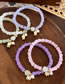 Fashion C Purple Bamboo Beaded Flower Bracelet