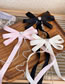 Fashion E Black Rhinestone Heart Claw Chain Tassel Fabric Bow Hair Clip