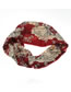 Fashion Red Beige Fabric Print Headband