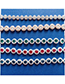 Fashion Blue Bracelet 1:1 Alloy Round Button Diamond Bracelet