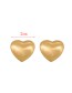 Fashion Silver Copper Heart Matte Stud Earrings