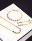 Fashion Necklace + Earrings Titanium Oil Drip Eye Snake Chain Earrings Necklace Set