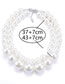 Fashion White Alloy Size Pearl Beaded Double Layer Necklace