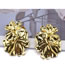 Fashion Silver Metal Geometric Ruffle Earrings