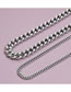 Fashion Silver Alloy Geometric Chain Double Layer Necklace