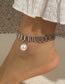 Fashion 4# Geometric Pearl Cutout Chain Anklet