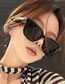 Fashion Rice Frame Black Gray Sheet Pc Square Large Frame Sunglasses