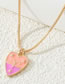 Fashion Pisces Metal Drip Heart Zodiac Necklace