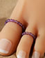 Fashion Purple Lazuli Bead Beaded Toe Ring Set