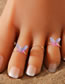 Fashion Gold Alloy Butterfly Toe Ring Set