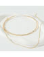 Fashion Gold Geometric Snake Chain Double Layer Necklace
