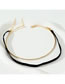 Fashion Gold Broad-faced Double Layer Necklace In Velvet Metal