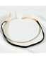 Fashion Gold Broad-faced Double Layer Necklace In Velvet Metal