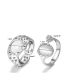 Fashion 1# Alloy Diamond Geometric Moonlight Open Ring