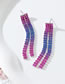 Fashion Color Alloy Diamond Claw Chain Earrings