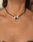 Fashion 2# Alloy Geometric Velvet Woven Heart Necklace