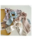 Fashion Beige Fabric Bow Pleated Scrunchie