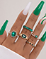 Fashion 4# Alloy Diamond Geometric Ring Set