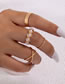 Fashion Gold Alloy Geometric Pearl Ring Set