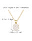 Fashion Z Gold Alloy Drip Oil 26 Alphabet Necklace