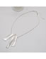 Fashion Silver Rectangular Brushed Snake Chain Necklace