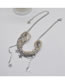 Fashion Silver Layered Chain Star Tassel Necklace